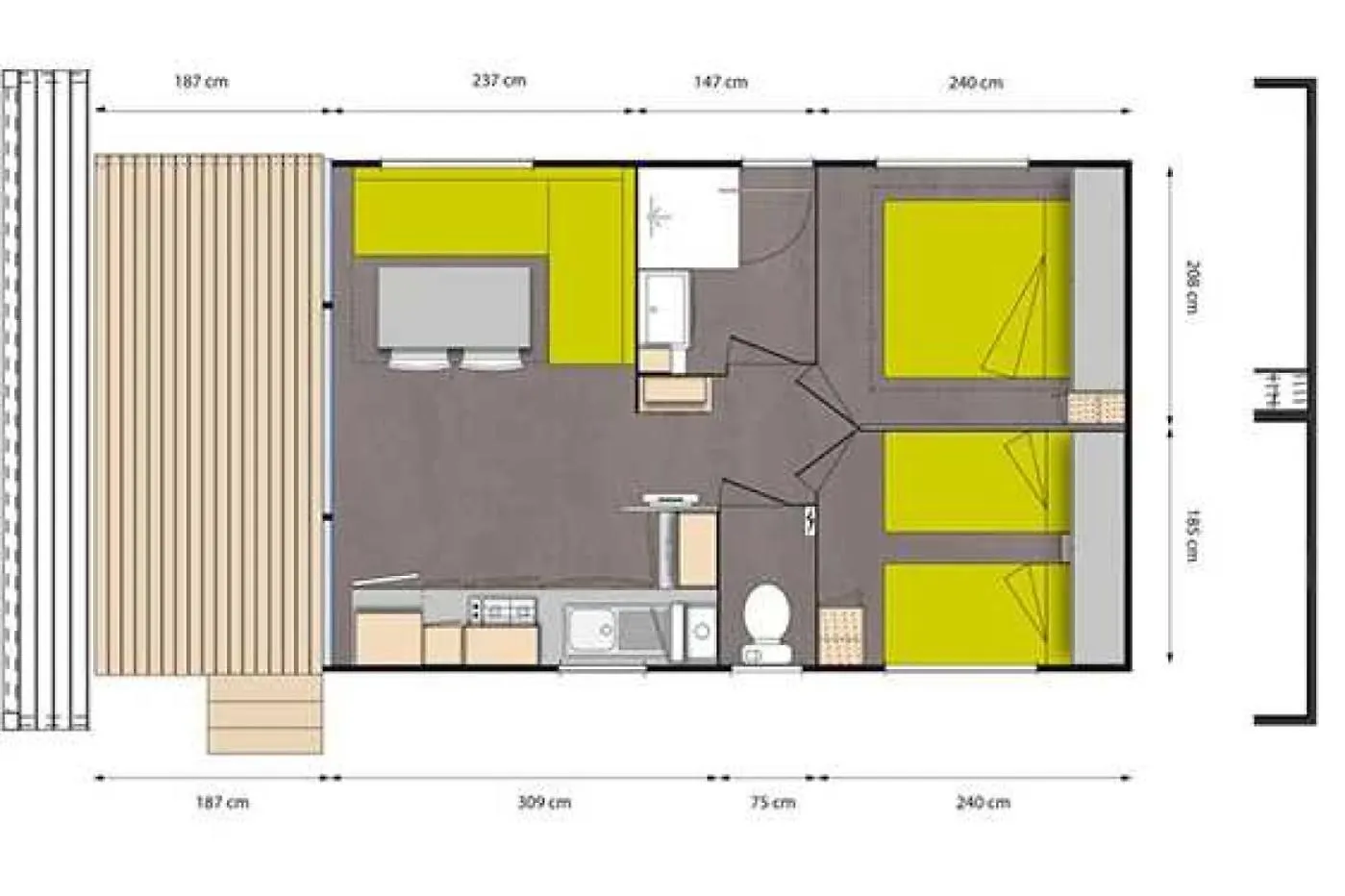 אתר קמפינג Nailloux Chalet 3 Etoiles - Piscine - Ccaaaef